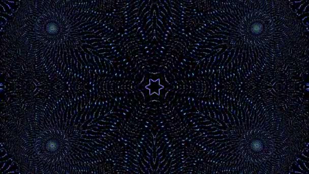 Patrón Caleidoscopio Abstracto Con Colores Completos Mandala Mágica — Vídeo de stock