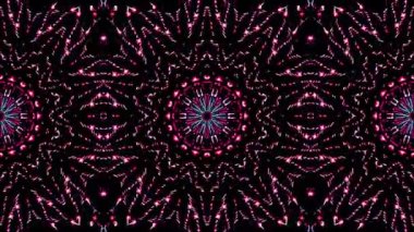 Soyut Kaleydoskop deseni tam renklerle. Sihirli mandala. 4k