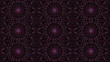Soyut Kaleydoskop deseni tam renklerle. Sihirli mandala. 4k