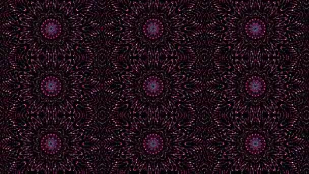 Abstract Kaleidoscoop Patroon Met Volledige Kleuren Magische Mandala — Stockvideo