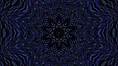 Soyut Kaleydoskop deseni tam renklerle. Sihirli mandala. 4k