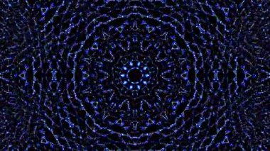 Soyut Kaleydoskop deseni tam renklerle. Sihirli mandala. 4k