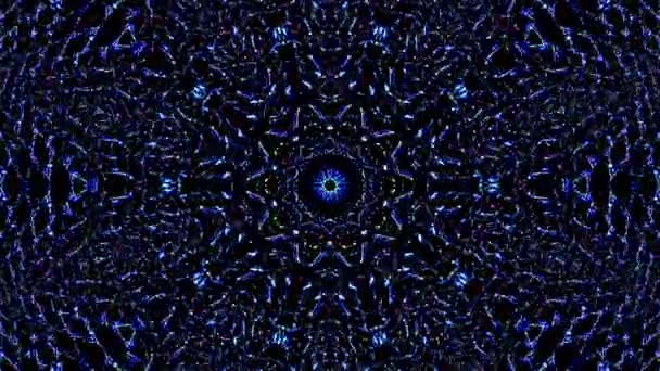 Abstraktní Kaleidoskop Vzor Plnými Barvami Magická Mandala — Stock video