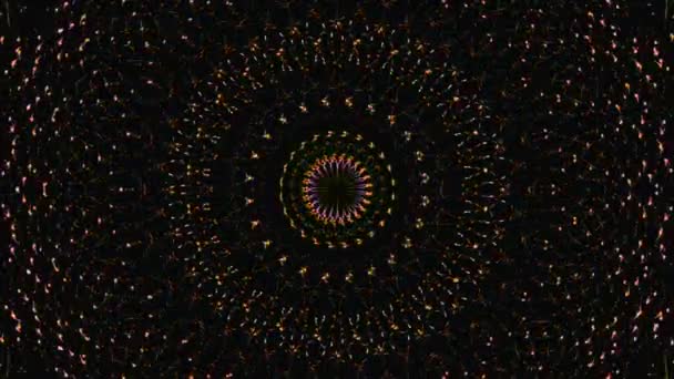 Model Kaleidoscop Abstract Culori Complete Magic Mandala — Videoclip de stoc