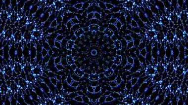 Soyut Kaleydoskop deseni tam renklerle. Sihirli mandala. 4k