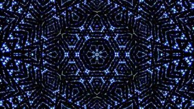 Soyut Kaleydoskop deseni tam renklerle. Sihirli mandala. 4k