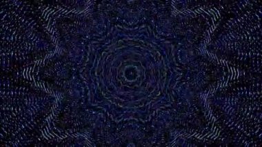 Soyut Kaleydoskop deseni tam renklerle. Sihirli mandala. 4k