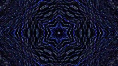 Soyut Kaleydoskop deseni tam renklerle. Sihirli mandala. 4k