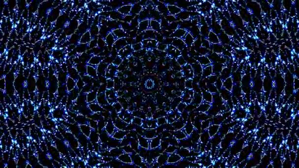 Soyut Kaleydoskop Deseni Tam Renklerle Sihirli Mandala — Stok video