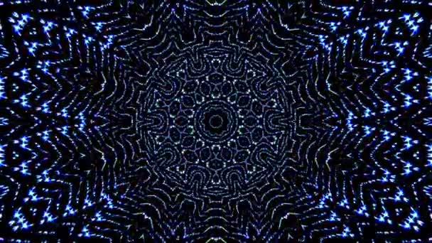 Padrão Caleidoscópio Abstrato Com Cores Completas Mandala Mágica — Vídeo de Stock