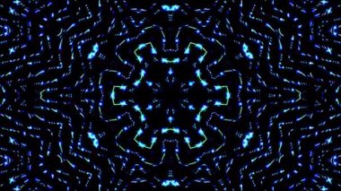 Soyut Kaleydoskop deseni tam renklerle. Sihirli mandala. 4k