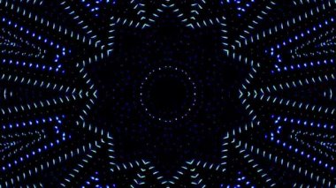 Soyut Kaleydoskop deseni tam renklerle. Sihirli mandala. 4k