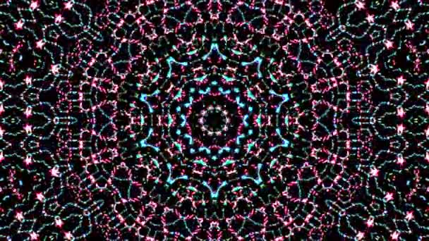 Abstract Kaleidoscope Pattern Full Colors Magic Mandala — Stock Video