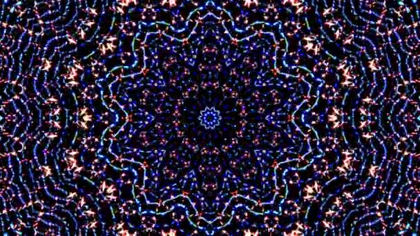 Model Kaleidoscop Abstract Culori Complete Magic Mandala — Videoclip de stoc