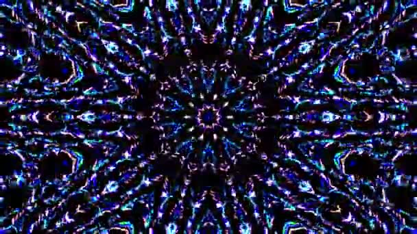 Pola Kaleidoskop Abstrak Dengan Warna Penuh Mandala Sihir — Stok Video