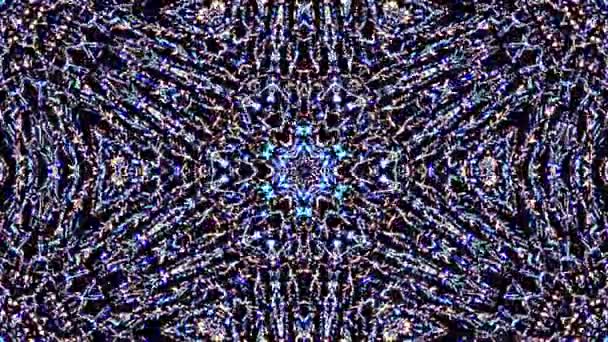 Abstract Kaleidoscoop Patroon Met Volledige Kleuren Magische Mandala — Stockvideo