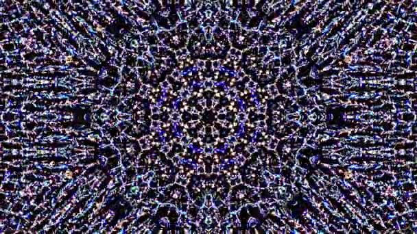 Absztrakt Kaleidoszkóp Minta Teljes Színekkel Varázslatos Mandala — Stock videók
