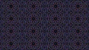 Soyut Kaleydoskop deseni tam renklerle. Sihirli mandala. 4k