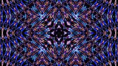 Soyut Kaleydoskop deseni tam renklerle. Sihirli mandala. 4k