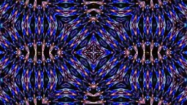 Soyut Kaleydoskop deseni tam renklerle. Sihirli mandala. 4k