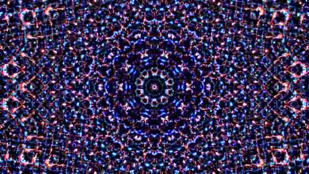 Abstract Kaleidoscoop Patroon Met Volledige Kleuren Magische Mandala — Stockvideo