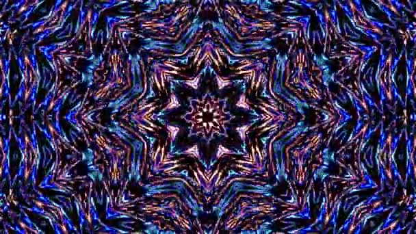 Abstract Kaleidoscoop Patroon Met Volledige Kleuren Magische Mandala — Stockvideo