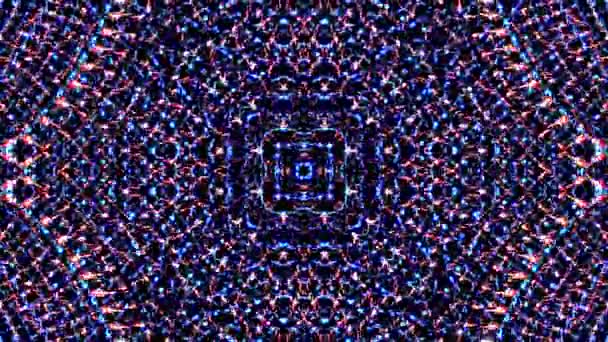 Abstract Kaleidoscoop Patroon Met Volledige Kleuren Magische Mandala — Stockvideo