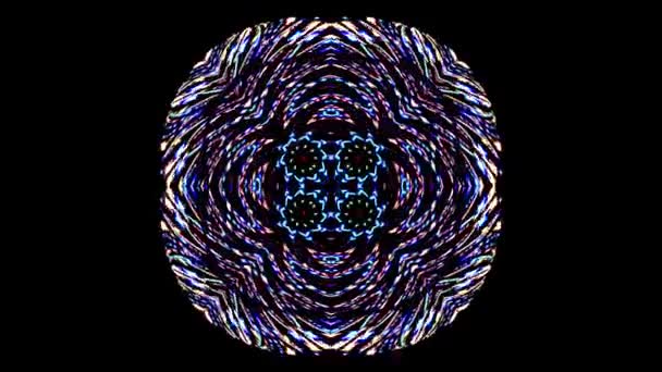 Patrón Caleidoscopio Abstracto Con Colores Completos Mandala Mágica — Vídeos de Stock