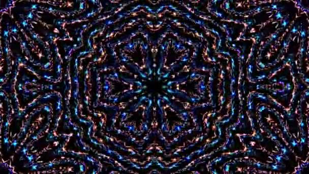 Abstract Kaleidoscoop Patroon Met Volledige Kleuren Magische Mandala — Stockvideo