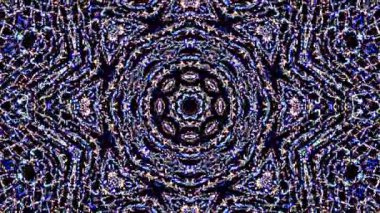 Soyut Kaleydoskop deseni tam renklerle. Sihirli mandala. 4k