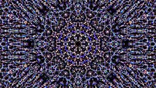 Abstract Kaleidoscoop Patroon Met Volledige Kleuren Magische Mandala — Stockvideo
