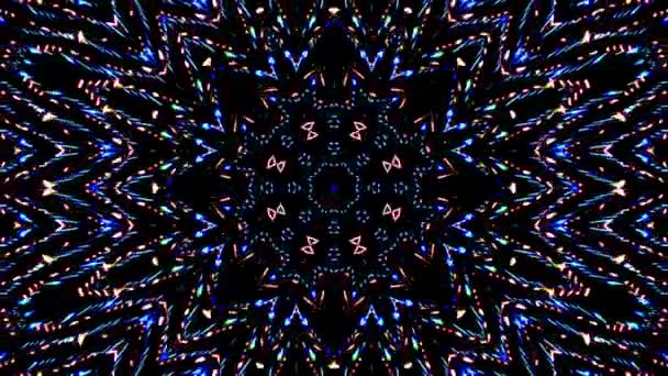 Abstract Kaleidoscope Pattern Full Colors Magic Mandala — Stock Video