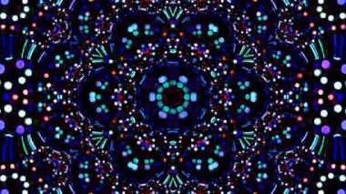 Parlayan güzel soyut bir kaleydoskop, ince hareketleri düzenleyen parlak bir ışık.