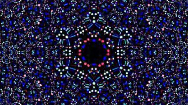 Parlayan güzel soyut bir kaleydoskop, ince hareketleri düzenleyen parlak bir ışık.