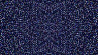 Parlayan güzel soyut bir kaleydoskop, ince hareketleri düzenleyen parlak bir ışık.