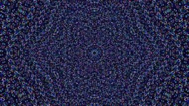 Parlayan güzel soyut bir kaleydoskop, ince hareketleri düzenleyen parlak bir ışık.