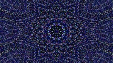 Parlayan güzel soyut bir kaleydoskop, ince hareketleri düzenleyen parlak bir ışık.