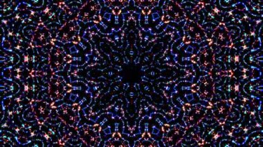 Rengi ve kaleydoskopu yöneten parlak soyut ışık