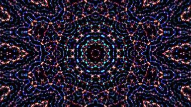 Rengi ve kaleydoskopu yöneten parlak soyut ışık