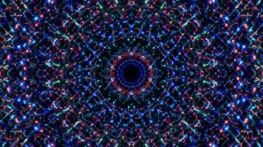 Rengi ve kaleydoskopu yöneten parlak soyut ışık