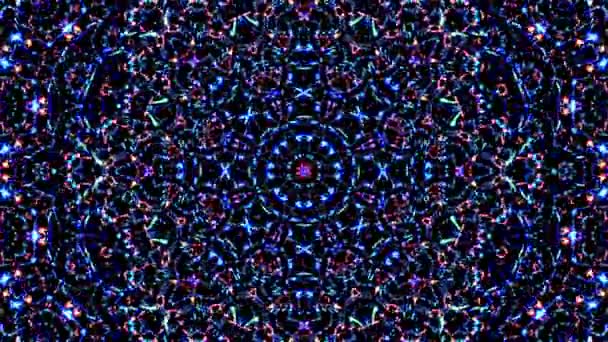 Bright Abstract Light Governing Full Color Kaleidoscope — Stock Video