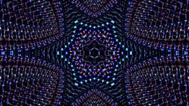 Rengi ve kaleydoskopu yöneten parlak soyut ışık