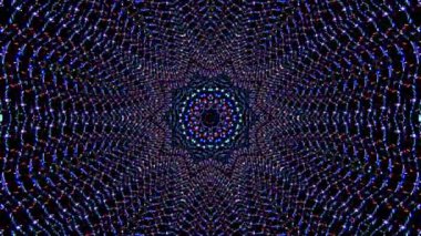 Rengi ve kaleydoskopu yöneten parlak soyut ışık