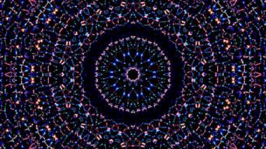 Rengi ve kaleydoskopu yöneten parlak soyut ışık