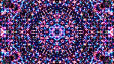 Rengi ve kaleydoskopu yöneten parlak soyut ışık