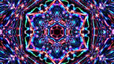 Rengi ve kaleydoskopu yöneten parlak soyut ışık