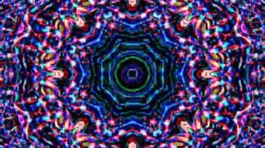 Rengi ve kaleydoskopu yöneten parlak soyut ışık