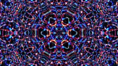 Rengi ve kaleydoskopu yöneten parlak soyut ışık