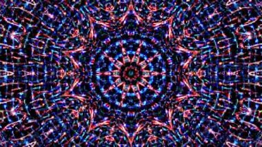 Rengi ve kaleydoskopu yöneten parlak soyut ışık