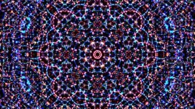 Rengi ve kaleydoskopu yöneten parlak soyut ışık